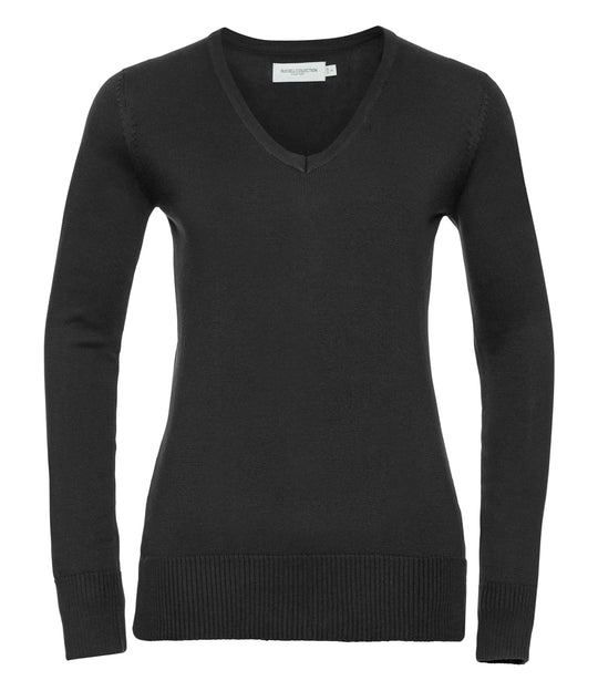 Ladies Cotton Acrylic V Neck Sweater - RUSSELL 710F