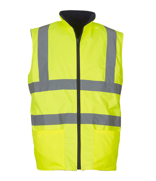 Hi-Vis Reversible Fleece Bodywarmer - YOKO YK061